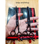 Sharp Japanese steel hair cutting scissors set (not sharp, shop refunds)