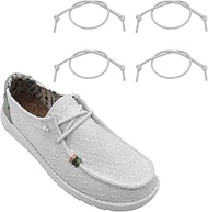 2 Pairs Elastic Shoelaces Replacement Laces for Hey Dude,Shoe Laces Replacement Strings,Stretch Oval