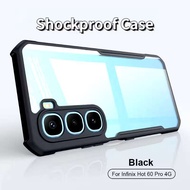 Infinix Hot 60 5G/Infinix Hot 60i/Infinix Hot 60 Pro Plus(ส่งในไทย)เคสกันกระแทกขอบสีหลังใสInfinix HO