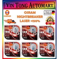100% Original Osram Night Breaker Laser +150% Brighter Bulb - H1 H3 H4 H7 H11 HB4 - 1Set 2Pcs
