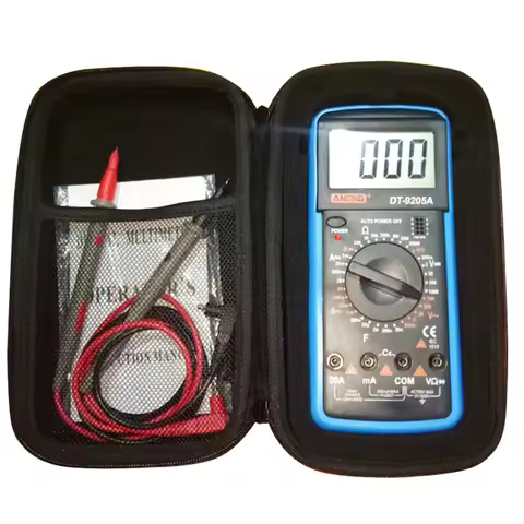 NEW Hard Shockproof Multimeter Carrying Case Bag for ANENG DT9205A DT9208A Digital Multimeter Cover