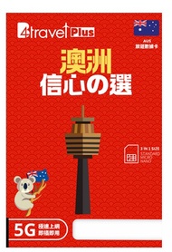 (eSIM/實體) 澳洲Vodafone Optus 1至365天高速 5G 上網卡