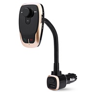 BL-106 BLUETOOTH V2.1 HANDS-FREE CALL CAR DUAL USB CHARGER FM (GOLDEN)