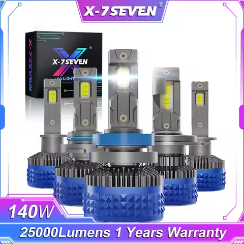 X-7SEVEN X-ULTRA Pro 140W 25000LM CANBUS 6500K LED Headlight Bulb For Car H4 H7 9005 9006 H11 H1 901
