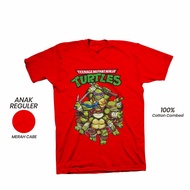 KAMIKADOMU Children's Screen Printed T-Shirt TMNT Cotton Combed 30s Regular