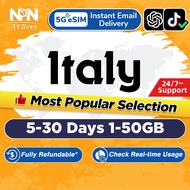 Italy eSIM Ultra 1-30Days 1-50GB 5G/4G Data | Instant 24h Email Delivery | High Speed Travel Data SI