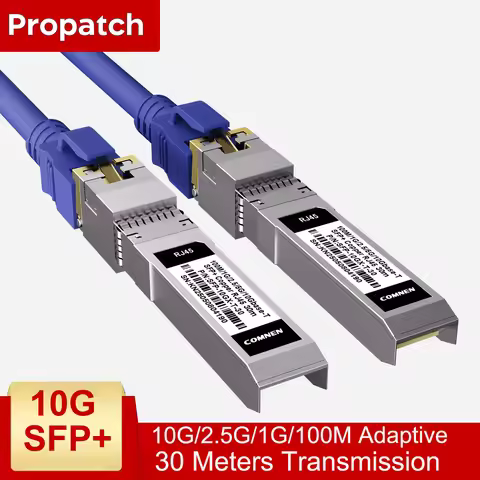 Propatch 10G SFP + to RJ45 Transceiver, CAT6A/CAT7 Ethernet Copper Cable RJ45 to SFP+ for Cisco Mikr