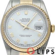 勞力士 Datejust 男士腕錶 16233(W) K18YG/SS 男士腕錶 白色拋光 1995 年 極佳狀態 [二手]