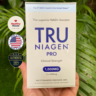 (พร้อมส่ง)Tru Niagen Pro 1000 mg (500 mg - 60 capsules) Nicotinamide Riboside (NR) Daily Supplements