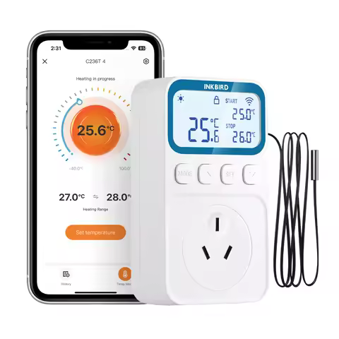 INKBIRD Upgraded Plug-In Timer Thermostat 10-in-1 Programmable Heating and Cooling Temperature Contr