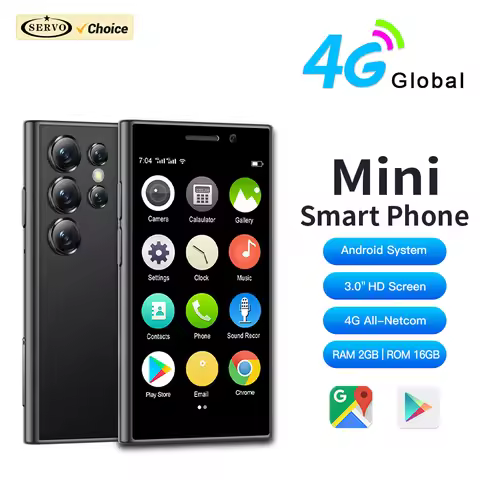2025 New SERVO S24 Mini 4G Global Smartphone Android System Google Store 2000mAh Facial Unlock Small