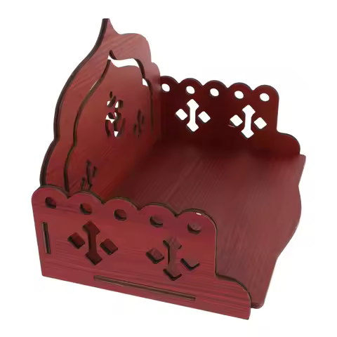 Wooden Temple Pooja Rack 9.1x6.1x5.9 Inch Wall Mounted Altar Shelf Small Buddhist Shrine Shelf Praye