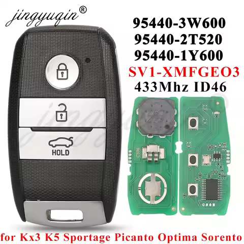 SV1-XMFGEO3 433MHz ID46 Car Remote Key For KIA Sportage Picanto Optima Sorento Venga Carens K5 KX3 9