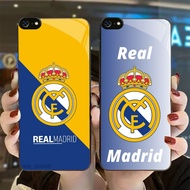 BK-22 real Madrid Glass Casing for iPhone 8 SE XS 7 6 6S X XR Max Plus 2020 2022