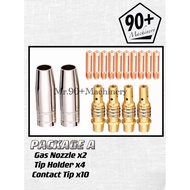 16Pcs/Set MIG Nozzle| Tip Holder | Contact Tip | Kepala Mig | Gas Nozzle