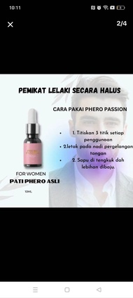 perfume phero Passion wanita ready stock