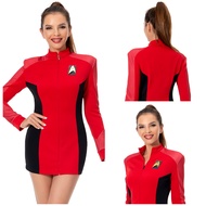 Star Trek: โลกใหม่ที่แปลกประหลาด S1ชุดคอสเพลย์ Nyota Uhura เสื้อเข็มกลัดชุดฮาโลวีนชุดงานรื่นเริง