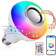 E27 LED Bluetooth Speaker Light Bulb /RGB Wireless Smart Music E26 Bulbs with Color Changing with Re