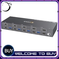 KVM Switch 4 Computer 2 Monitors Displayport USB 3.0 KVM Switcher Supports 4K@60Hz DP Port KVM Switc
