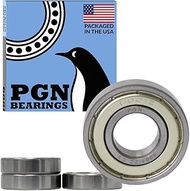 (4 Pack) PGN 6001-ZZ Shielded Ball Bearing - 12x28x8 - Lubricated - Chrome Steel