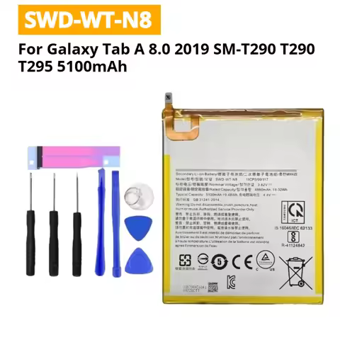 For Samsung Galaxy Tab A 8.0 2019 SM-T290 T290 T295 SWD-WT-N8 5100mAh Tablet Replacement Battery