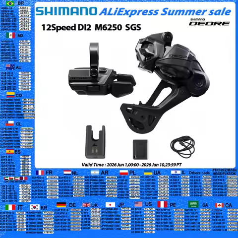 SHIMANO NEW DEORE Di2 SW-M6250 RD-M6250 SGS 12-Speed ​​Wireless Mountain Bike With EC-DN100 Charger 