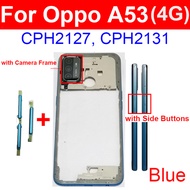 Middle Frame Housing Cover For OPPO A53S A53 4G CPH2127 CPH2131 Back Cover Battery Door Housing Beze