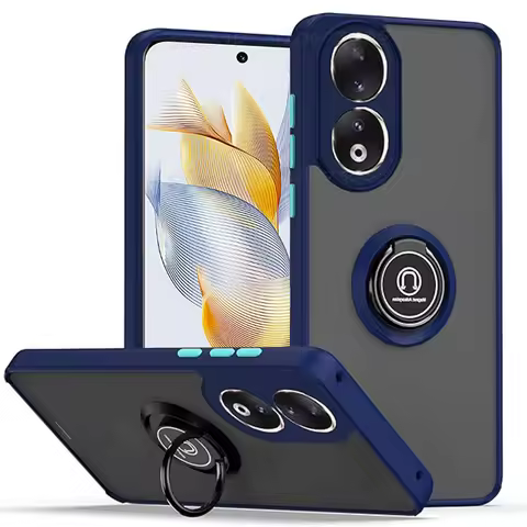 For Honor 90 Case Ring Holder Magnetic Matte Back Cover For Honor Magic 5 Pro 6 Lite 50 60 70 X6A X7