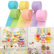 Crepe Paper Streamers 6 Rolls, Pack of Party Backdrop Streamers for Birthday Decorations,Party Decor