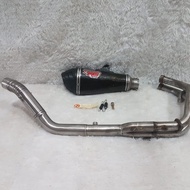 Knalpot R9 Austin stainless FULL SISTEM R25 MT25