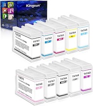 T47A Ink Cartridge Set Compatible with SureColor P700 P900 P708 P908 Printer T47A1 T47A2 T47A3 T47A4