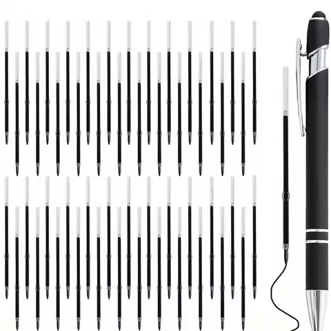 20Pcs 98MM Black/blue Refills 2 in 1 Retractable Ballpoint Pen Refill 3.85inch/9.8cm Pen Refills Tou