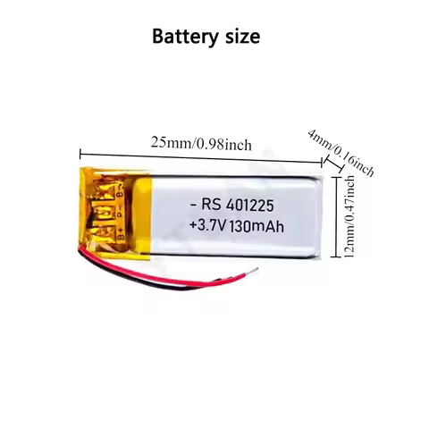 401223/401225 3.7V 130mAh Li-Polymer Rechargeable Battery for Xiaomi Mi Band Bluetooth Earphones, Re