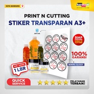 Print N Cut Transparent Sticker A3+ | Clear Skincare Stickers in Glass Bottle Jar Packaging