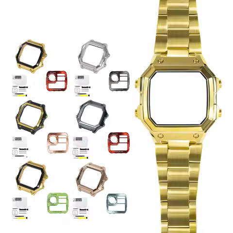 Royale Mod Compatible with Casio AE1200 Watch Case Upgrade and Combo 316LSS Matte Gold Style multi c