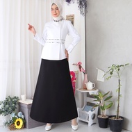 JAS BLAZER Lynelle Collection Seragam Wanita Lengan Panjang dengan Rok A Lebar Formal / Celana PNS Variasi Warna dan Batik ABU TUA  ABU MUDA  NAVY / BIRU DONGKER DAN PUTIH (Kode 7007)