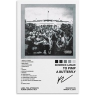 CHAUE Kendrick Poster Lamar to Pimp A Butterfly Album Cover Poster for Bedroom Aesthetic Canvas Art 