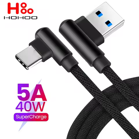 Fast Charge 5A usb Type C Cable For Huawei Mate40 30 P60 40Pro 5G L head Type-C Cable For mi Poco X3