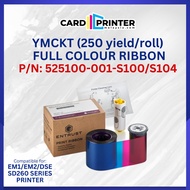 Entrust Datacard Sigma SD260 EM1 EM2 DS1 DS2  YMCKT Color Cartridge ID Cardprinter 525100-001-S100