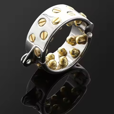 Carrie Teeth Stainless Steel Thorn Scrotal Ring Testicular Ring Pendant Bonder Chastity Lock Chastit