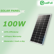 【QualFull】100 watts solar panel 18V Solar Panel New Monocrystalline Silicon Produce 1KWh Every Day