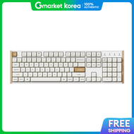 Keychron | คยบอรดคคโครน K10 PRO MAX รน Wood สขาว RGB ฮอตสวอป แกนบานานา อะลมเนยม แบบกลไก