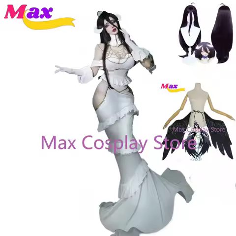 Max Cos Overlord Albedo Cosplay Costume Wig Women Dress for Halloween Party