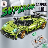 Đồ Chơi Lắp Ráp Kiểu Lego Siêu Xe Thể Thao Điều Khiển Từ Xa Lamborghini / Ferrari / Bugatti Tỉ Lệ 1: