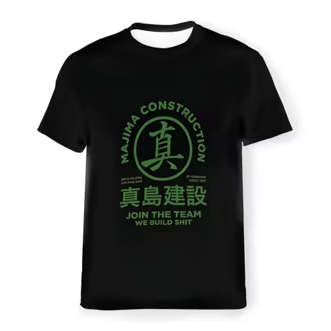 Majima Construction Join The Team Polyester TShirts Yakuza Men Graphic Streetwear Thin T Shirt Round