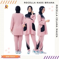 Setelan Baju Olahraga Muslimah Lengan Panjang - Kaos Olahraga Muslim Kaos Briana Celana Mauza Rocell