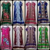 AM(Size 2XL)(Maxi Panjang)(Aladdin)Baju Tidur Batik/Baju Batik|Batik Maxi Night Dress/Batik Maxi Dress-Cotton Indonesia