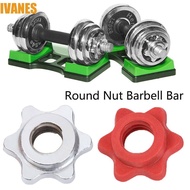IVANES Dumbell Nut Durable Solid Steel Clamps Dumbell Spin-lock Fixed Dumbbell Dumbell Accessory Hexagon Nut