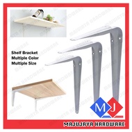 1 PAIR Grey / White / Black Zinc Plate L Bracket Width Angle 90° Shape Shelf Shelve Corner Brace Bes