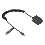 [LIX1] Andoer DMW-DCC8 Dummy Battery USB-C Coupler Adapter BLC12 with USB Type-C Spring Power Cable 